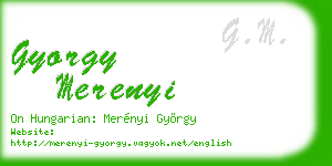 gyorgy merenyi business card